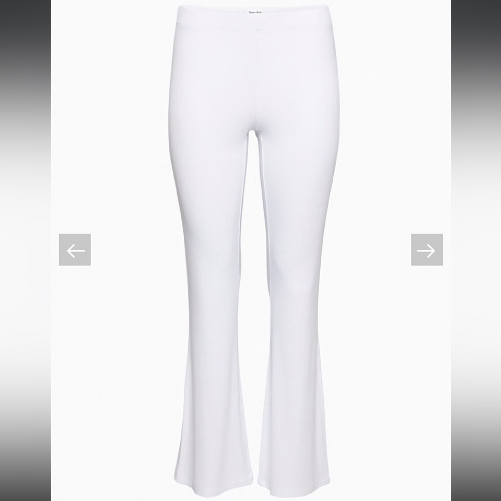 Aritzia Tate Pant High Waisted White Flared Pants